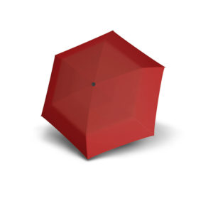 Moteriškas skėtis Doppler Fiber Mini Compact, raudona, išskleistas