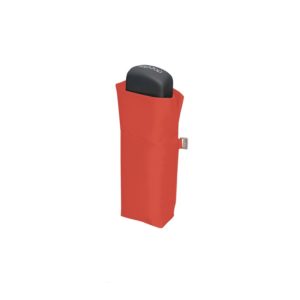 Moteriškas skėtis Doppler Fiber Handy Uni, šviesiai raudona, suskleistas