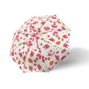 Vaikiškas skėtis Doppler Kids Sky, skaidrus su raudona, išskleistas