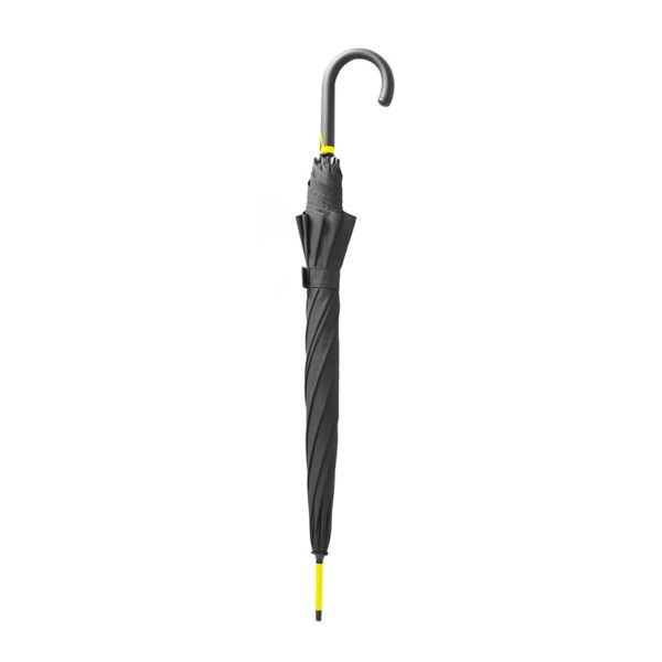 Unisex skėtis Doppler Fiber Party, su geltonais stipinais, suskleistas