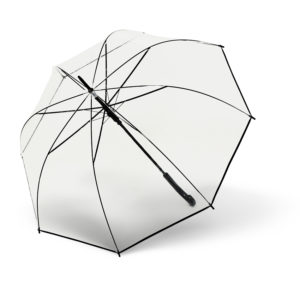 Moteriškas skėtis Derby Hit Transparent, išskleistas