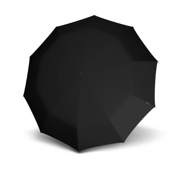 Unisex skėtis, Knirps S770 Long Automatic, juodas, išskleistas
