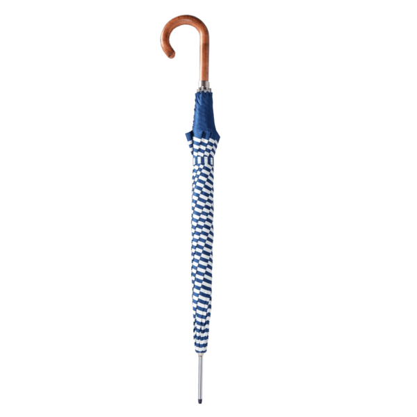 Moteriškas rankų darbo skėtis Doppler Manufaktur Elegance Classic mėlyna uždarytas