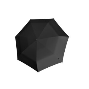 Knirps X1 2GLAM Black, pilkai blizgantis dėklas, juodas skėtis