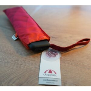 Moteriškas skėtis Doppler Carbonsteel Slim Fusion Red